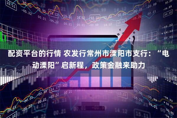 配资平台的行情 农发行常州市溧阳市支行：“电动溧阳”启新程，政策金融来助力